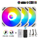 Wovibo RGB ARGB Fan Cooler: Advanced PC Cooling with Customizable Lighting  ourlum.com White 3 in 1 as shown in photo ARGB | United State