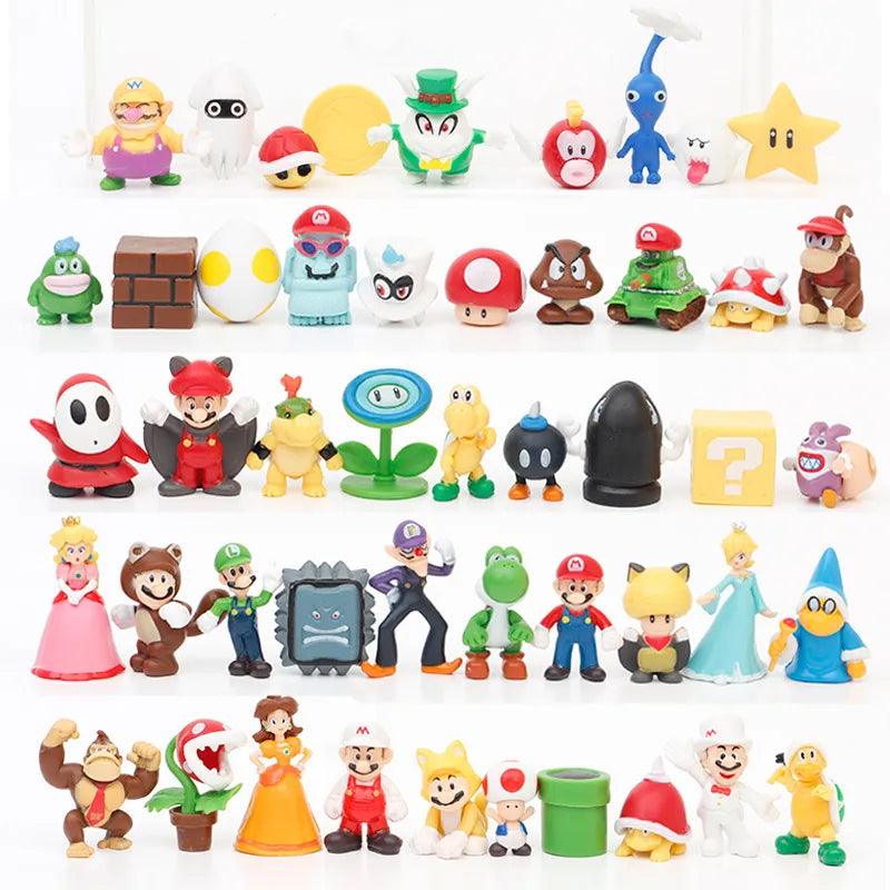 Super Mario Bros Bowser Anime Figures Set with Storage Bag - Ideal Gift for Children  ourlum.com   