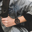 Magnetic Wooden Quartz Watch: Stylish Interactive Time