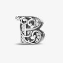 925 Sterling Silver Zircon Vine 26 Letters Pendants Bead