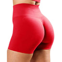 High Waist Scrunch Butt Seamless Yoga Shorts for Women - Push Up Athletic Gym Workout Bottoms