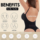 GUUDIA Seamless Backless Thong Bodysuit - Shapewear for Curves & Comfort