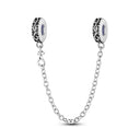 Safety Chain Silver Plated Beads Classic Safety Chain Charm