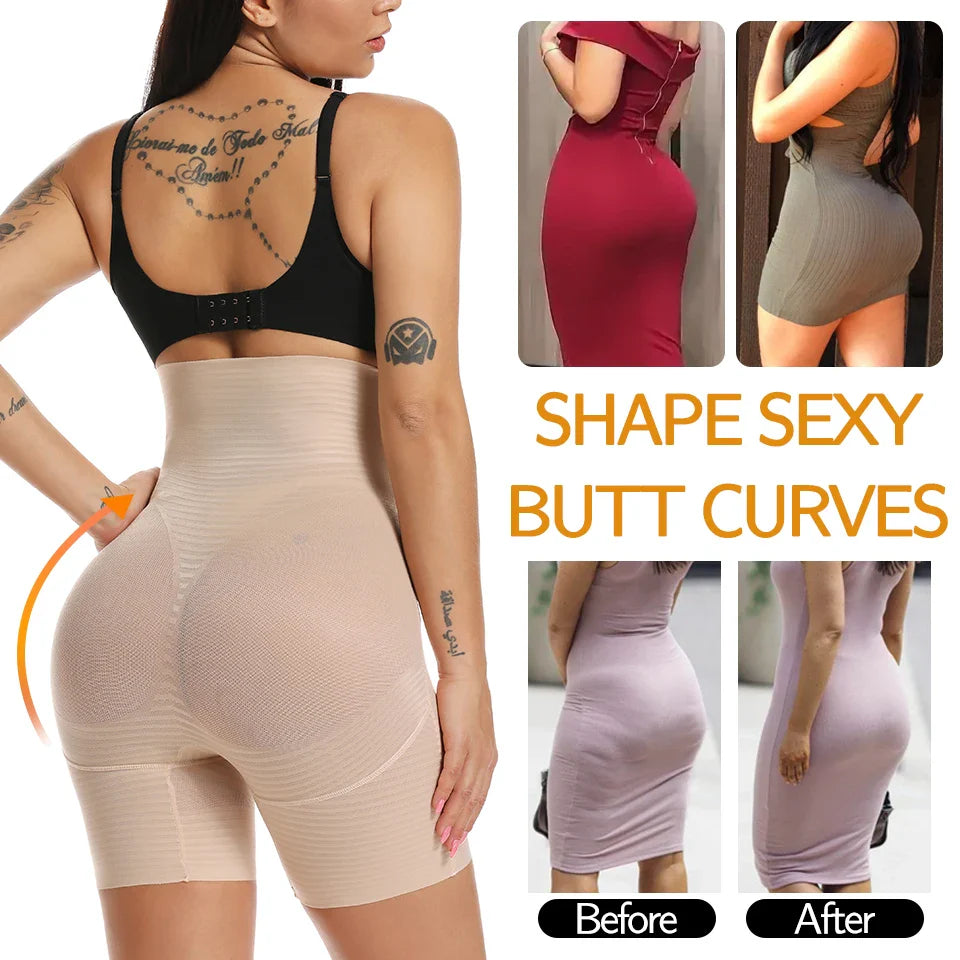 High-Waisted Women's Body Shaper for Tummy Control & Butt Lifting Shapewear Shorts