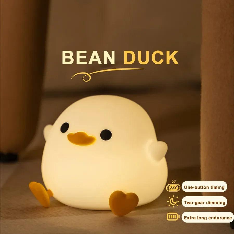 LED Duck Night Light: Cute Cartoon Animals Lamp for Kids - USB Rechargeable  ourlum.com   