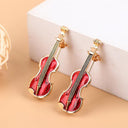 1Pc Fashion Elegant Red Violin Brooch Pin Jewelry Accessories