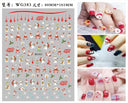 Festive Santa & Snowman Nail Art Stickers for Manicures