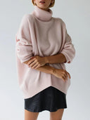 Winter Essential Thick Knit Turtleneck Sweater for Women  ourlum.com Lotus M 