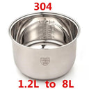 304 Stainless Steel Non-Stick Rice Cooker Inner Pot Replacement