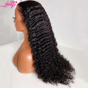 Bulk Brazilian Deep Wave Lace Front Wig Pre-Plucked Human Hair