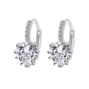 Starlight Elegance Silver Star Stud Earrings Dazzling Zircon Design