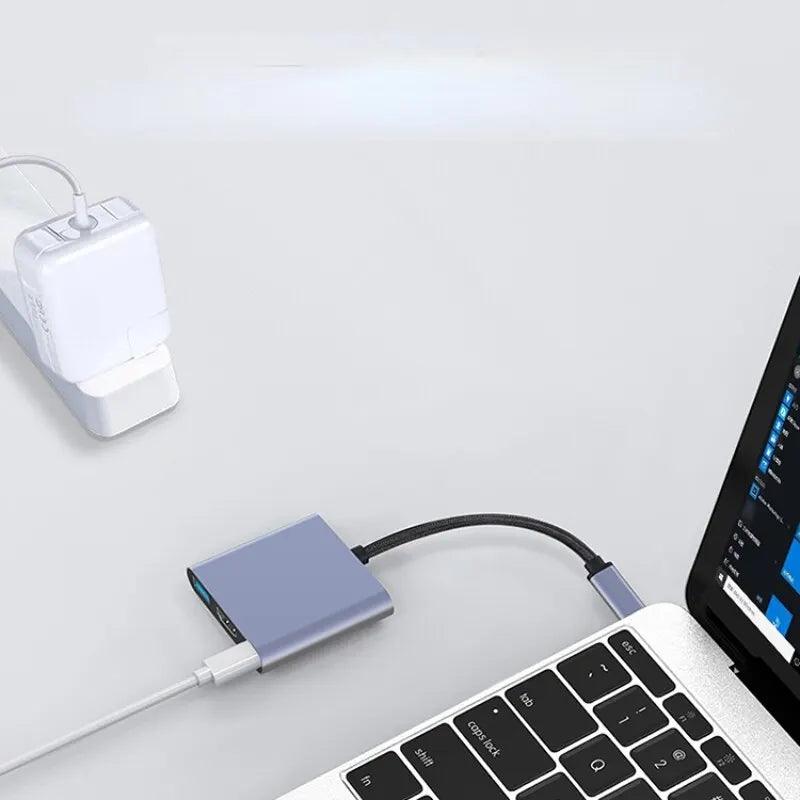 USB Type-C Hub with HDMI 4K Support and 100W Fast Charging  ourlum.com   