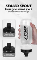 Cycling Water Bottle X-TIGER 650ml Ultra-Light Portable Squeeze Cup