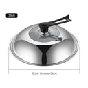 Universal Glass Lid for Wok and Skillets 30-36cm Cover