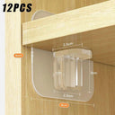 Adhesive Shelf Support Pegs with Partition Brackets for Closet and Cabinets  ourlum.com 12PCS 1  