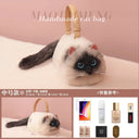 JIAERDI Lolita Plush Cute Cat Bag Women Harajuku Fur Bag