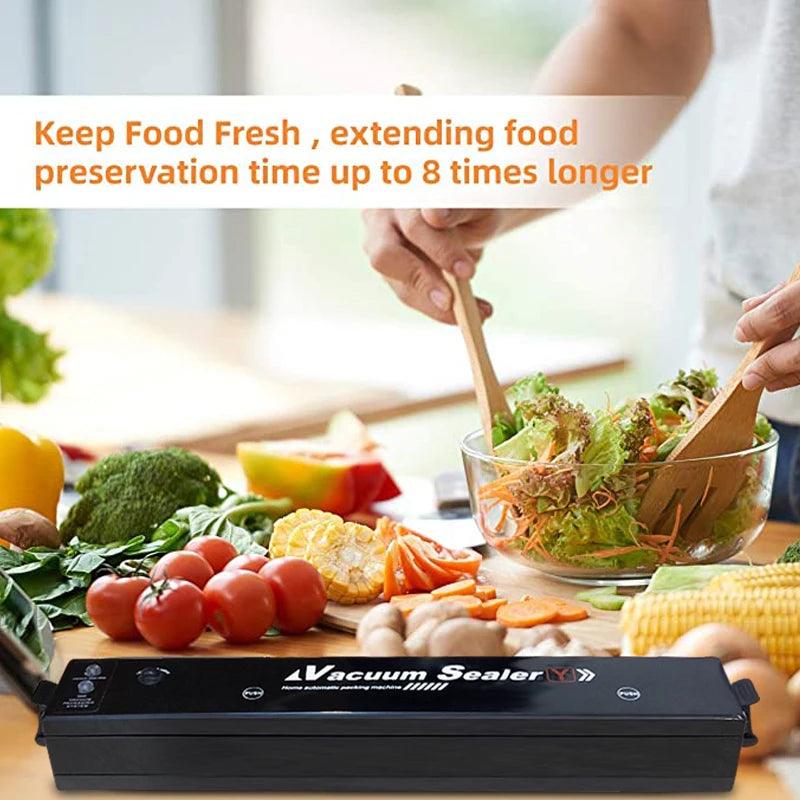 Food Vacuum Sealer Packing Machine EU Plug Vacuum Packer Machine Small Home Kitchen Food Saver With Free 10pcs Food Vacuum Bags