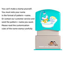 Personalized Cartoon Name Stamp Set for Kids - Waterproof & Non-Fading  ourlum.com green elephant  