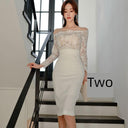 Elegant Spring Lace Dress Korean Style Sophistication