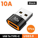 USB-C 10A OTG Data Adapter for Macbook, , Samsung S20 - Fast Connectivity Solution  ourlum.com Black 1PCS  