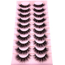 7/8/9/10Pairs Eyelashes Makeup Soft Fluffy 3D Mink False Eyelashes Thick HandMade Volume Mink Lashes Faux Cils Natural Fake Lash  ourlum.com Black 10pairs-RX-8  