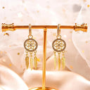 Feather Dangle Earrings Gold Zircon Jewelry for Women Shine Bright