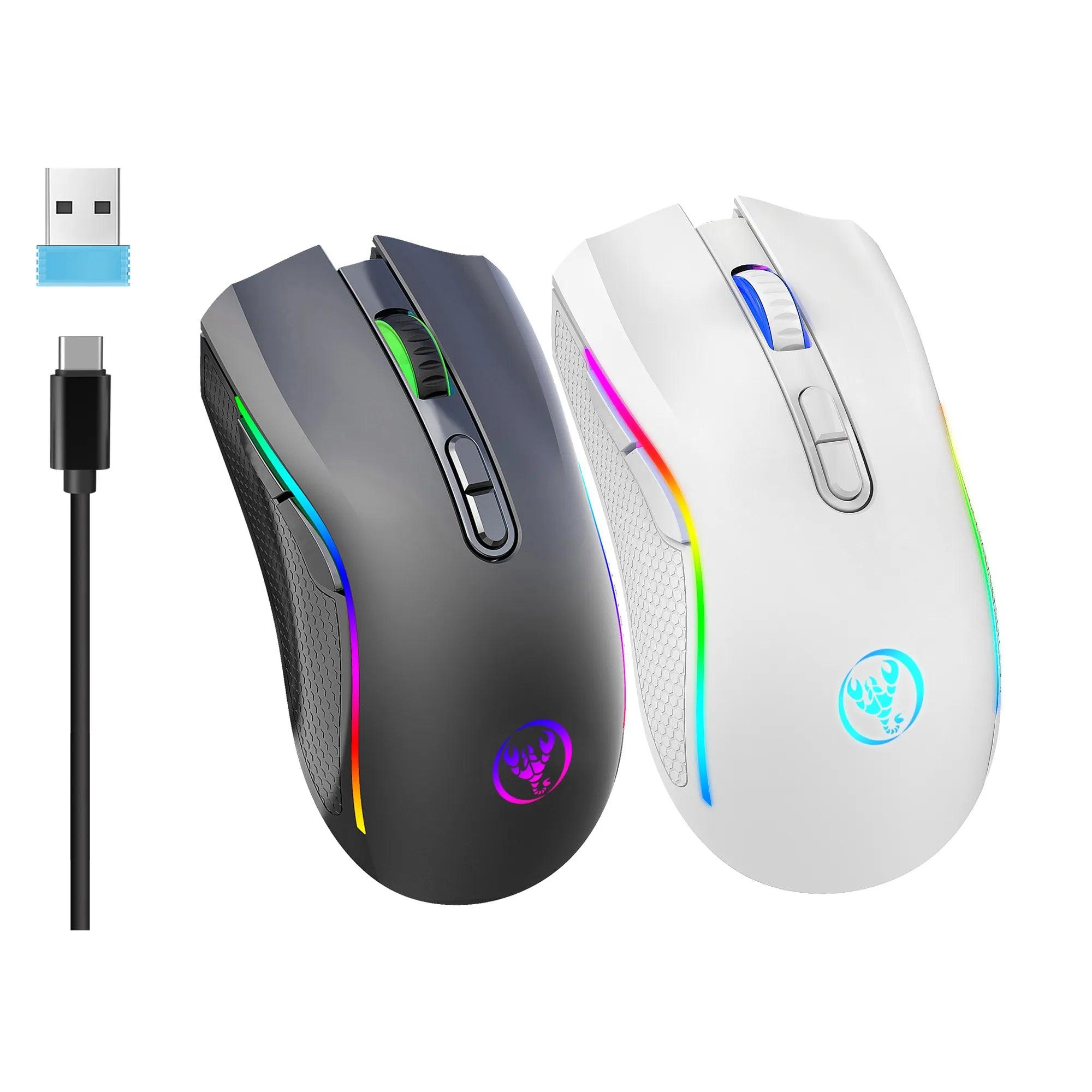 RGB Wireless Gaming Mouse: Ergonomic Backlit Mice: Fast Response  ourlum.com   