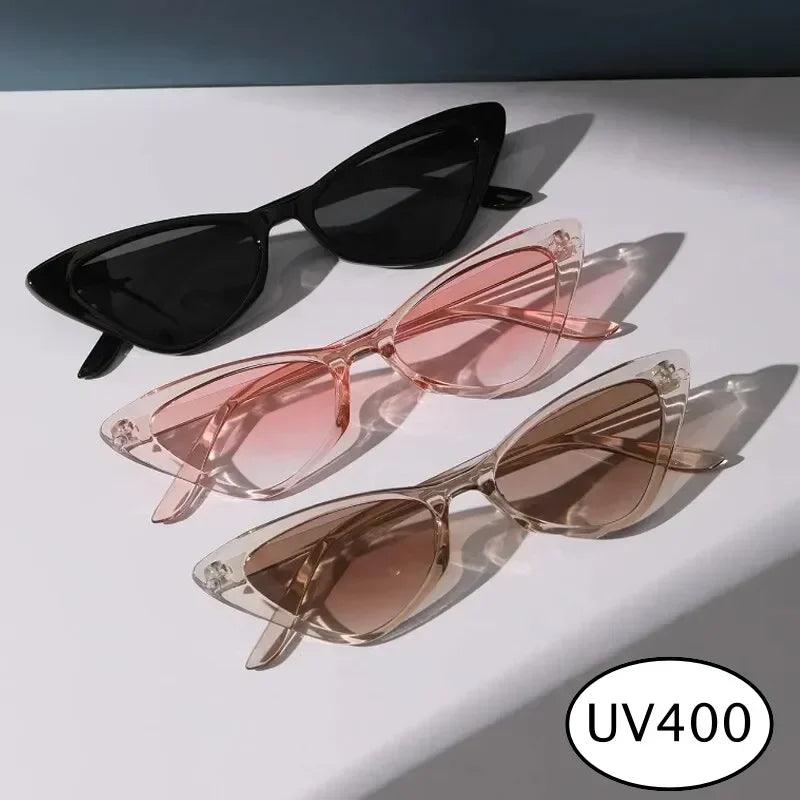 Luxury Cat Eye Sunglasses for Women - UV400 Protection, Vintage Triangle Design, Unisex Outdoor Shades