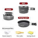 Portable Camping Cookware Set for Hiking and Picnics