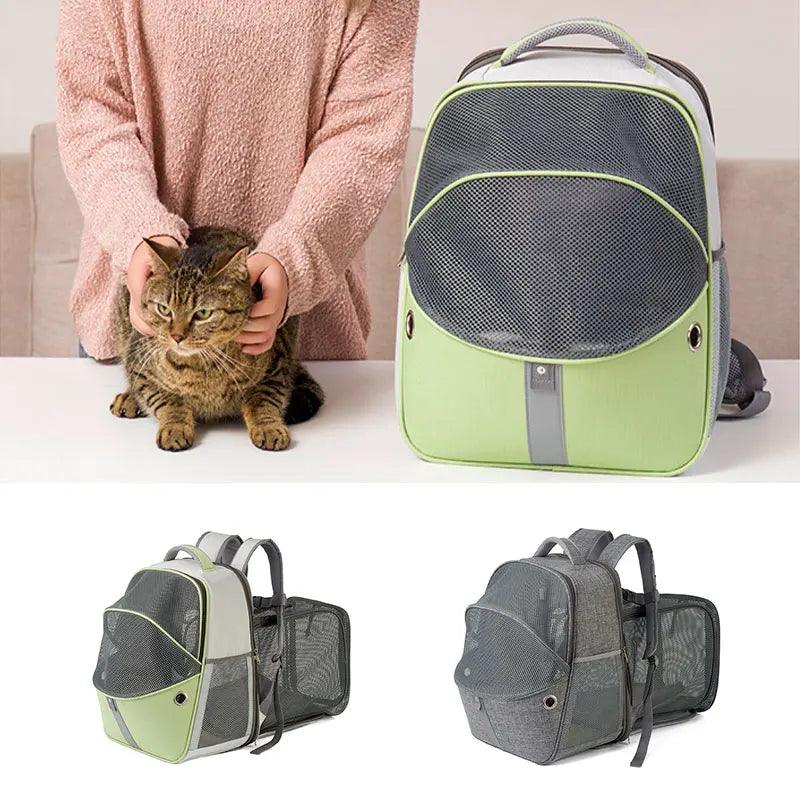 Pet Backpack: Expandable Escape-Proof Carrier for Cats and Small Animals  ourlum.com   