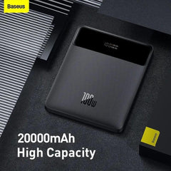 Baseus 20000mAh Portable Power Bank: Ultra-Fast Charger for Laptops, Tablets, and Smartphones