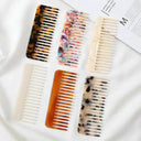 Wide Teeth Acetate Hair Combs Anti-static Massage Hair Brush Hairdressing Colorful Hairdress Salon Styling Traveling Accessories  ourlum.com   