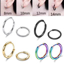 Simple Stainless Steel Hoop Earrings for Cartilage Piercings