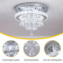 Crystal Chandelier Chrome Ceiling Lamps Led Flush Mount Light