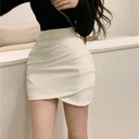 Lucyever Korean Fashion Wrap Skirt Elegant High Waist Style