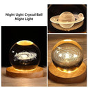 USB LED Night Light Galaxy Crystal Ball Table Lamp 3D Planet Moon Lamp Bedroom Home Decor for Kids Party Children Birthday Gifts  ourlum.com   