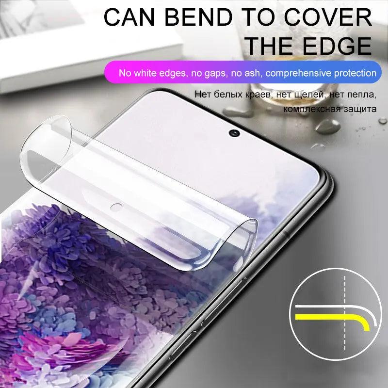 4-Pack Hydrogel Screen Protector for Samsung Galaxy S Series and Note Series - Clear HD Film with Anti-Fingerprint, Anti-Scratch, Anti-Shatter, Water-Resistant - Compatible with Various Samsung Models  ourlum.com   