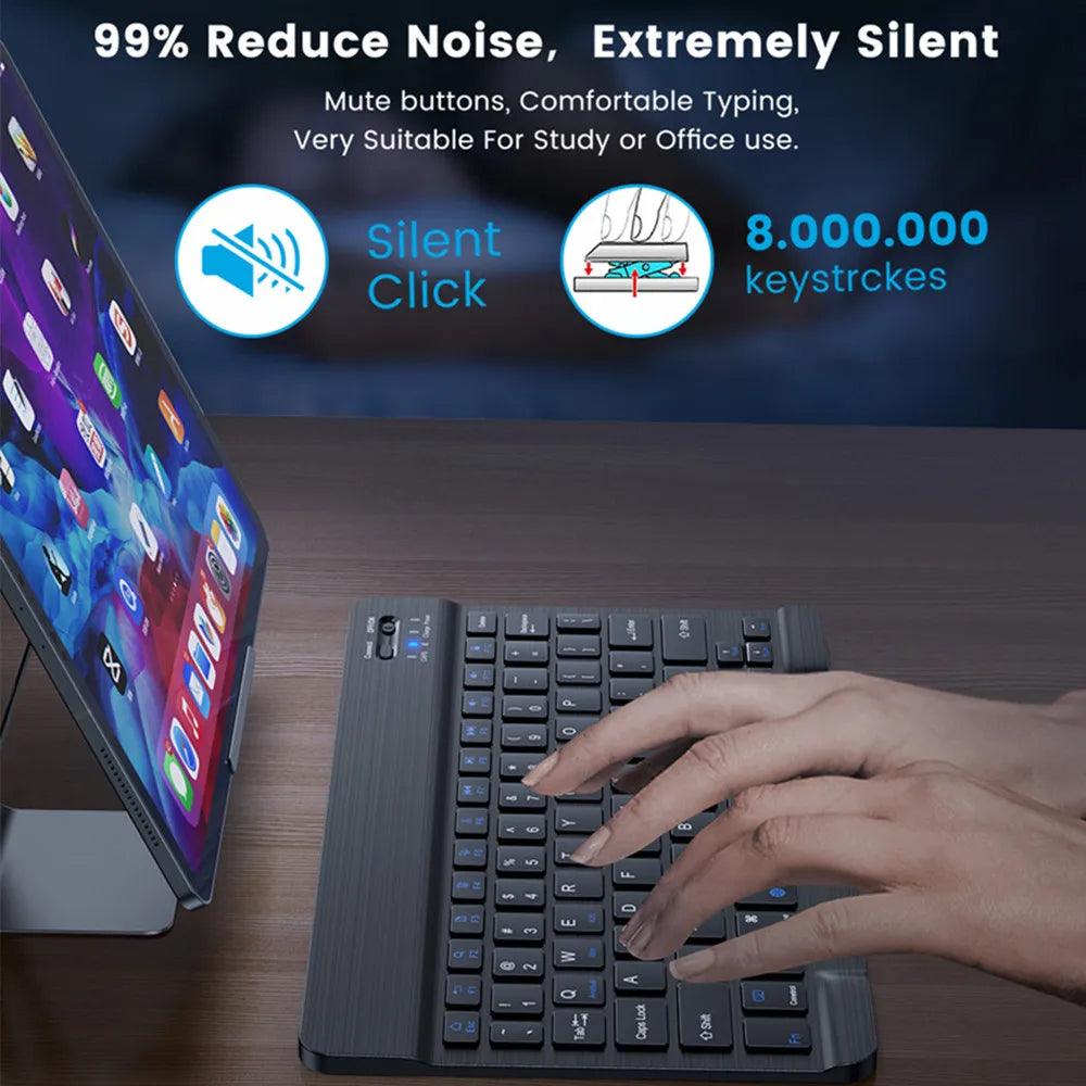 Bluetooth Keyboard Mouse Combo: Multi-Language Compatibility for Tablets & More - Effortless Connectivity & Ultimate Convenience  ourlum.com   