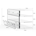 Yikola Acrylic Desktop Organizer: 3 Tier Stand with Mouse Rack  ourlum.com Transparent  