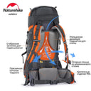 70L Waterproof Naturehike Mountaineering Backpack for Men and Women