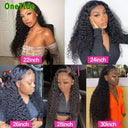 250 Density Deep Wave Lace Front Curly Human Hair Wig