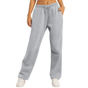 Women’s Drawstring Sweatpants Wide Straight Leg Casual Pants