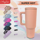 40oz 1200ML High Quality Insulated Tumbler with Handle Straw Double Wall Thermal Iced Travel Cup Coffee Cup Perfect Gift