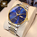 OLEVS Golden Luxury Waterproof Mechanical Watch Stainless Steel