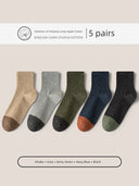 Men's Comfy Cotton Socks: Breathable Moisture-Wicking Fit