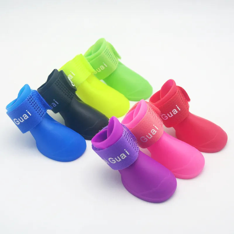 Pet Waterproof Anti-Slip Rubber Boots: Fashionable Paw Protection & Style  ourlum.com   