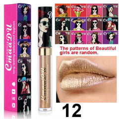 Diamond Shimmer Lip Gloss: Bright Waterproof Liquid Glamour