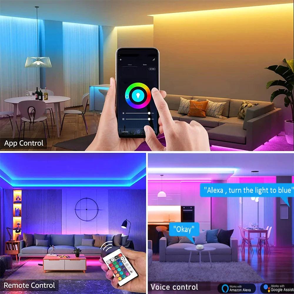 Smart WiFi LED Strip Light: Seamless Home Automation & Wireless Control  ourlum.com   