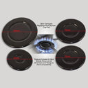 Universal Gas Burner Cap Set - 4 Pcs for SABAF Cookware