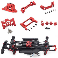 TRX-4 Aluminum Upgrade Kit: Precision Performance Boost for RC Crawlers - Red/Black Options